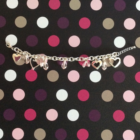 Silver Heart Charm Bracelet - Picture 2 of 2